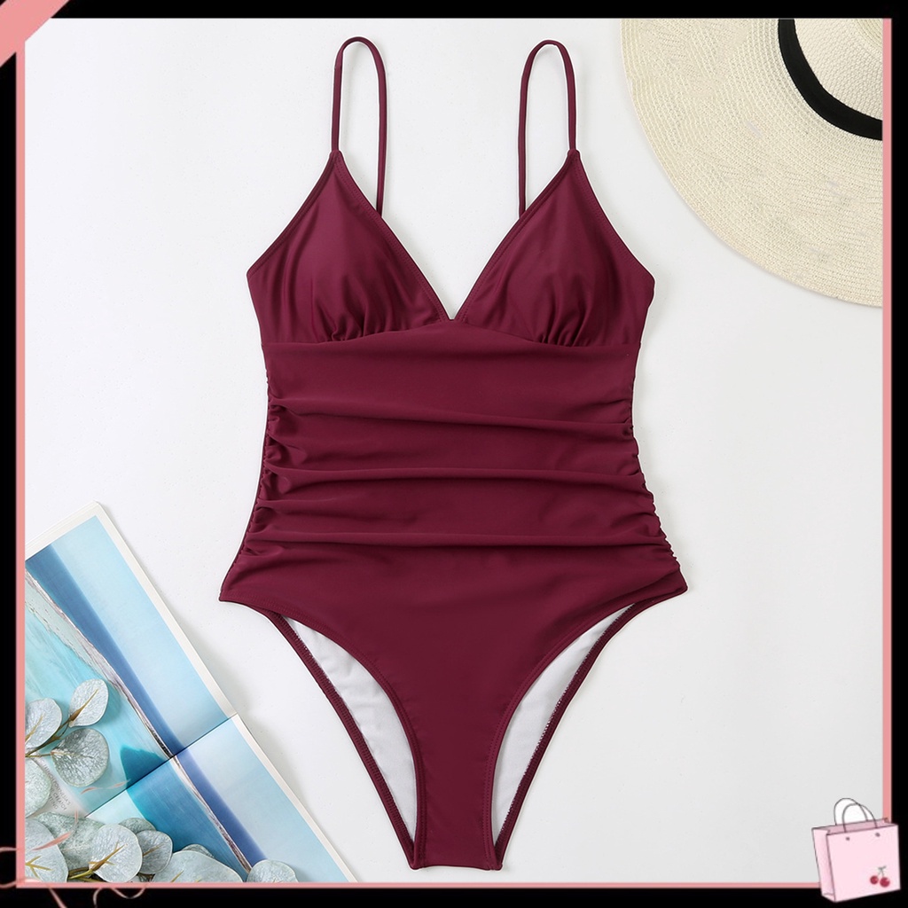 Bộ Đồ Bơi Một Mảnh Hai Dây Lưng Cao Khô Nhanh Tùy Chỉnh Thời Trang Mùa Hè