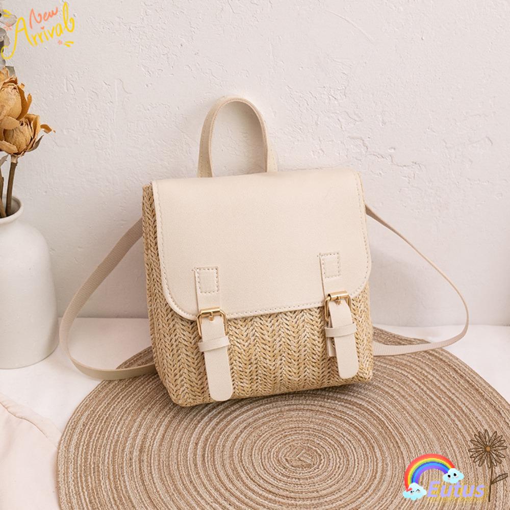 Ba Lô Đan Rơm Sang Trọng Đa Năng Cho Nữ