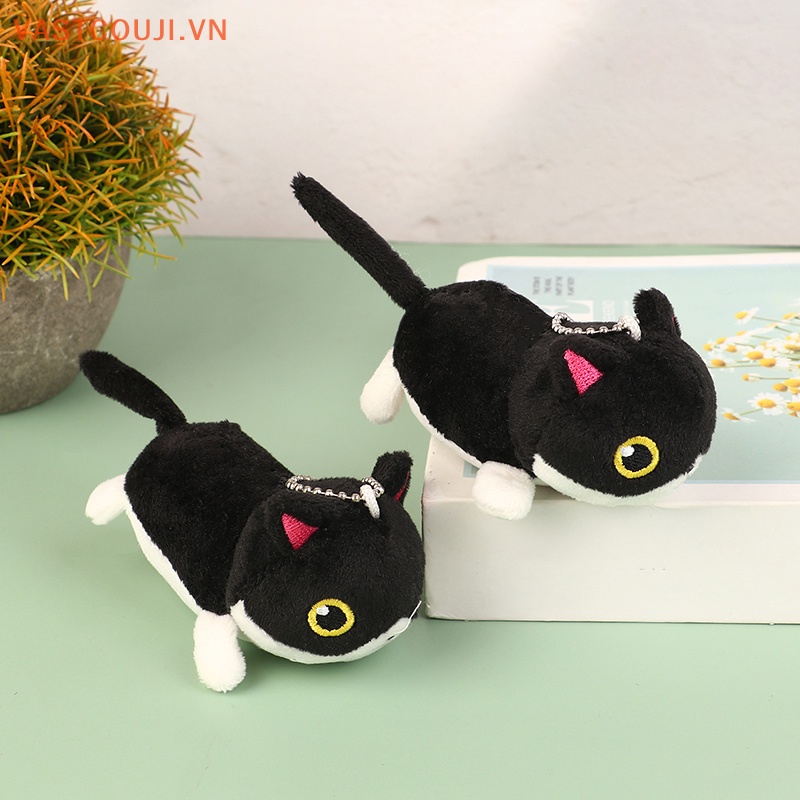 Móc Khóa Hình Mèo Đen Nhồi Bông Dễ Thương