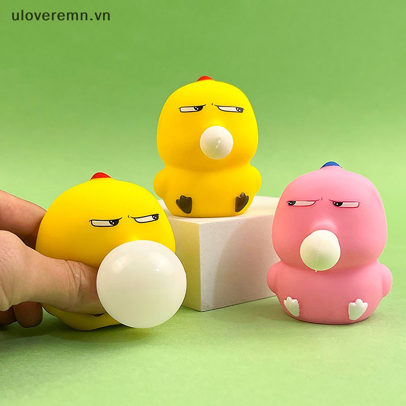 Uloveremn 1 Đồ Chơi Thổi Bong Bóng Hình Con Gà Bằng Vinyl TPR