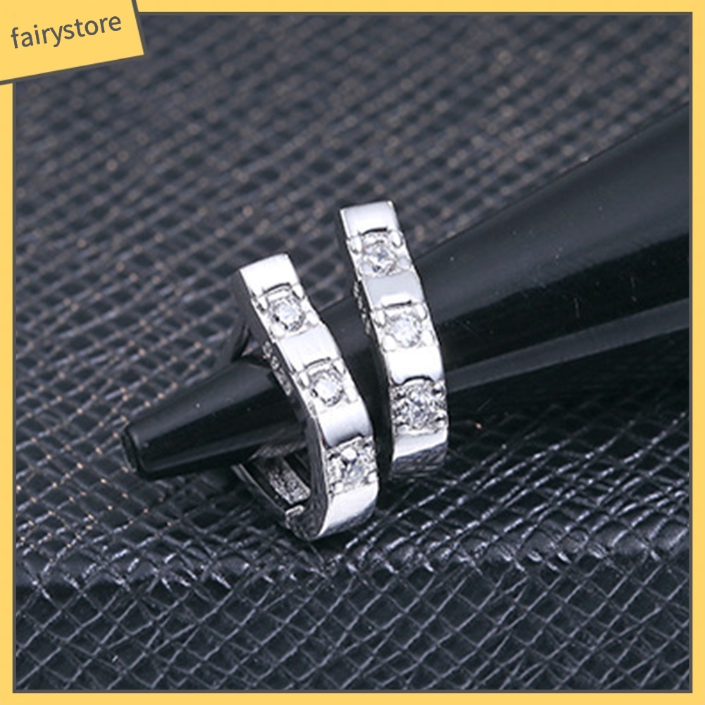 1 Đôi Bông Tai Đính Đá Lấp Lánh Sang Trọng