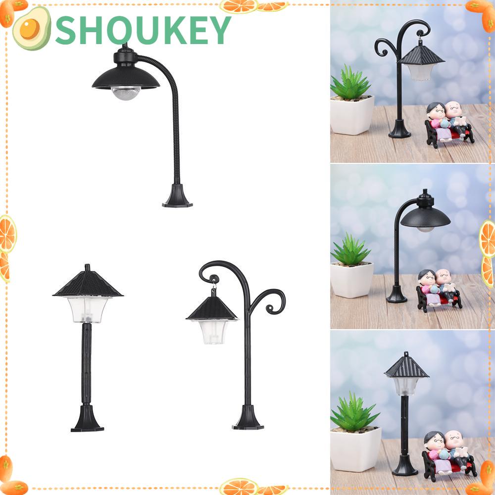Mô Hình Đèn Đường SHOUKEY Bằng Nhựa Resin Trang Trí Tiểu Cảnh