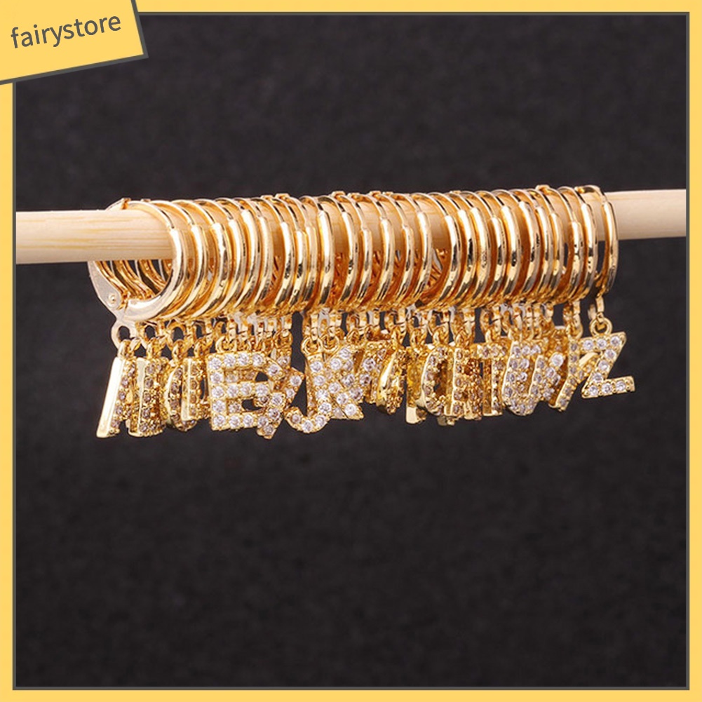 1 Khuyên Tai Tròn Đính Đá Thời Trang Cho Nữ