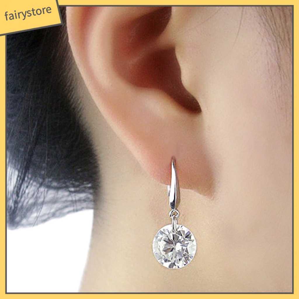 1 Đôi Bông Tai Đính Đá Thời Trang Dành Cho Nữ