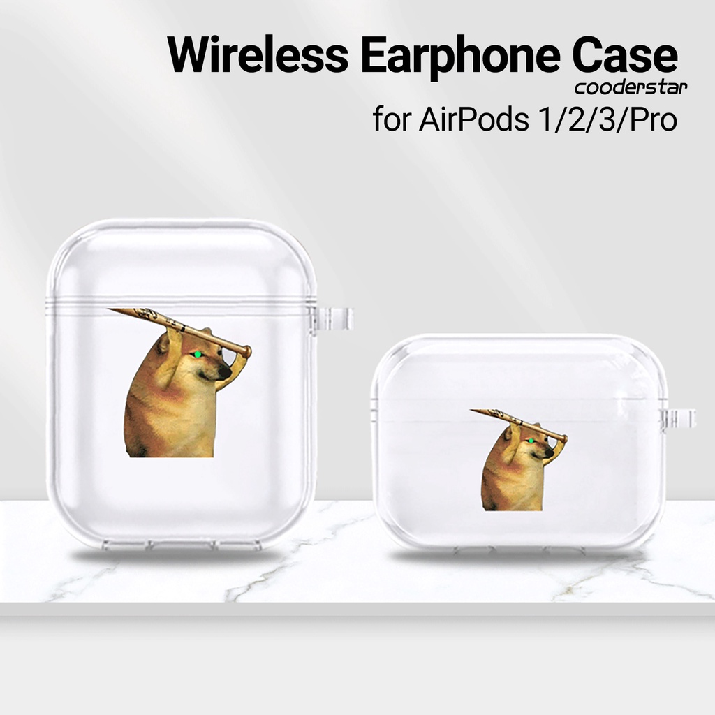 Vỏ Bảo Vệ Hộp Sạc Tai Nghe AirPods 1 / 2 / 3 / Pro Không Dây Chống Trầy Xước / Thấm Nước Họa Tiết Chú Chó Dễ Thương