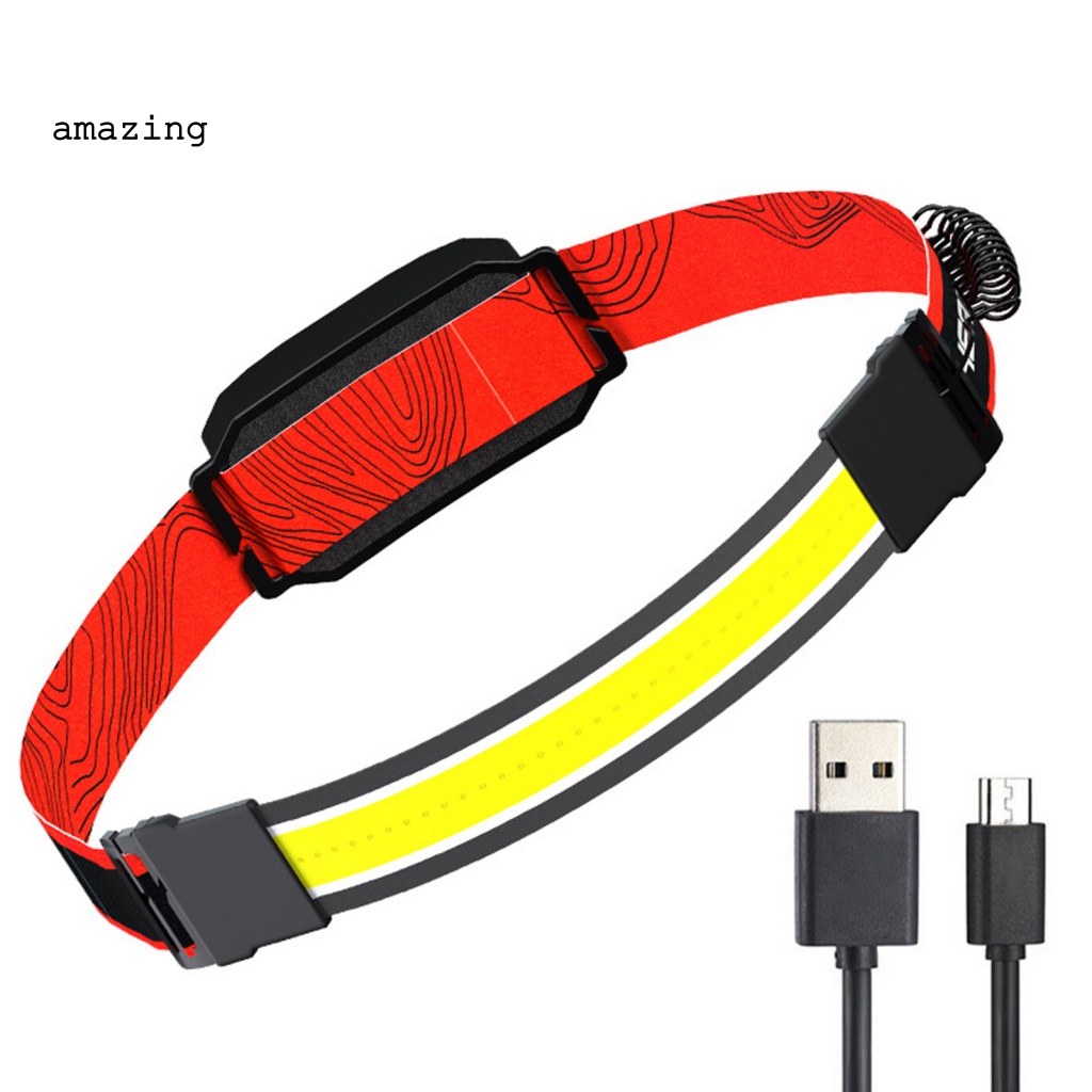 Đèn LED COB Đeo Đầu Bằng Nhựa ABS Bền Chống Nước Thoải Mái Khi Chạy Bộ