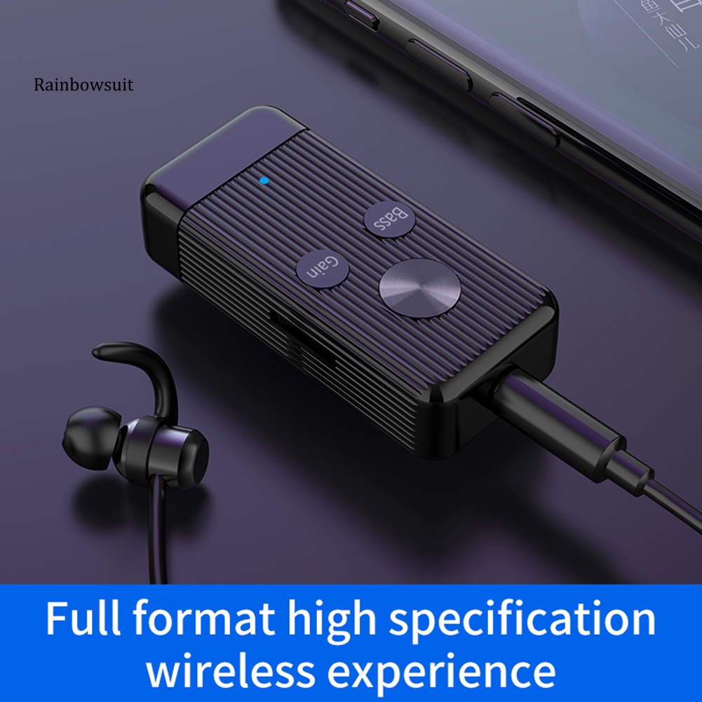 Thiết Bị Nhận Âm Thanh Aux Bluetooth 5.0 Giảm Tiếng Ồn Giắc Cắm 3.5mm Hỗ Trợ Thẻ TF