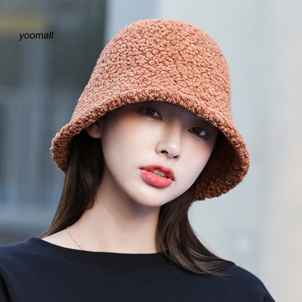 Mũ Tai Bèo Giả Cashmere Vành Ngắn Che Phủ Tai Thời Trang Thu Đông Cho Nữ