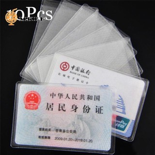 MKEB Bộ 10 Bao Nhựa Trong Suốt Đựng Thẻ ID Chống Nước Tiện Dụng