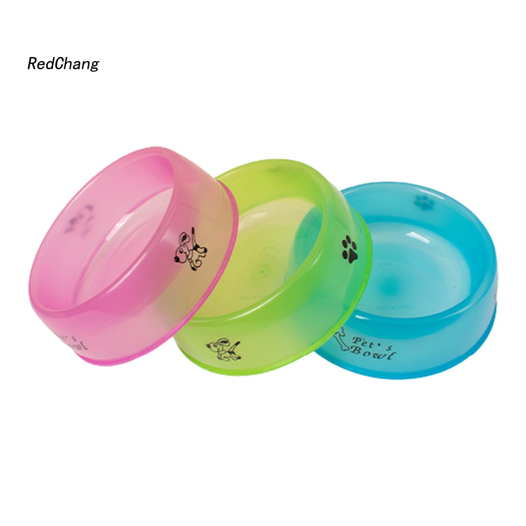 Rc ~ Tô Đựng Thức Ăn Nước Uống Trong Suốt In Hoạt Hình Không Mùi Chắc Chắn Cạnh Trơn Hình Tròn Sức Chứa Lớn Đựng Thức Ăn Cho Thú Cưng