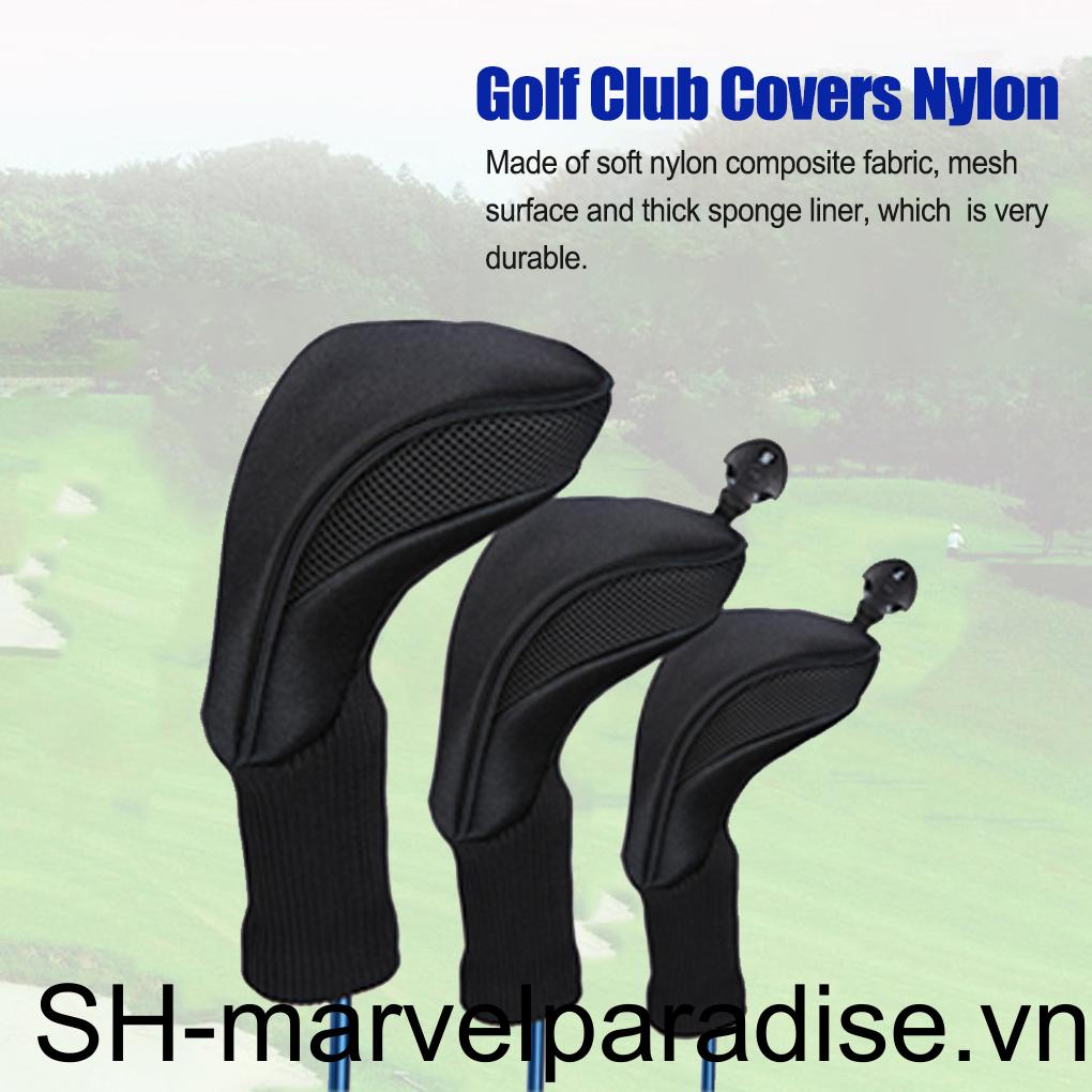 Bộ 3 Vỏ Bọc Đầu Gậy Đánh Golf Chống Bụi Tiện Dụng