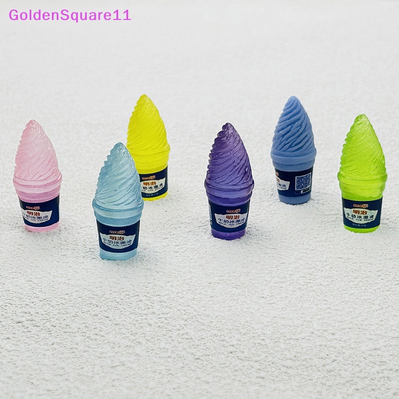 Set 10 Đồ trang trí Que Kem Mini Màu Vàng Dạ Quang Dùng Trang Trí Tiểu Cảnh