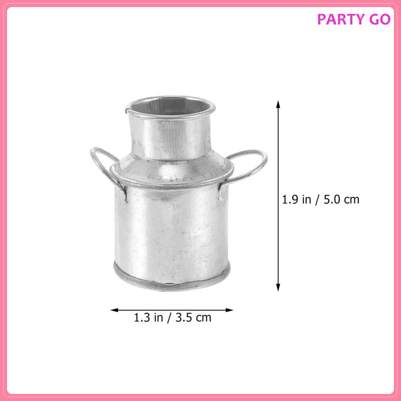 Set 3 Bình Sữa Bình Thiếc Mini Trang Trí Nhà Búp Bê / Tiểu Cảnh