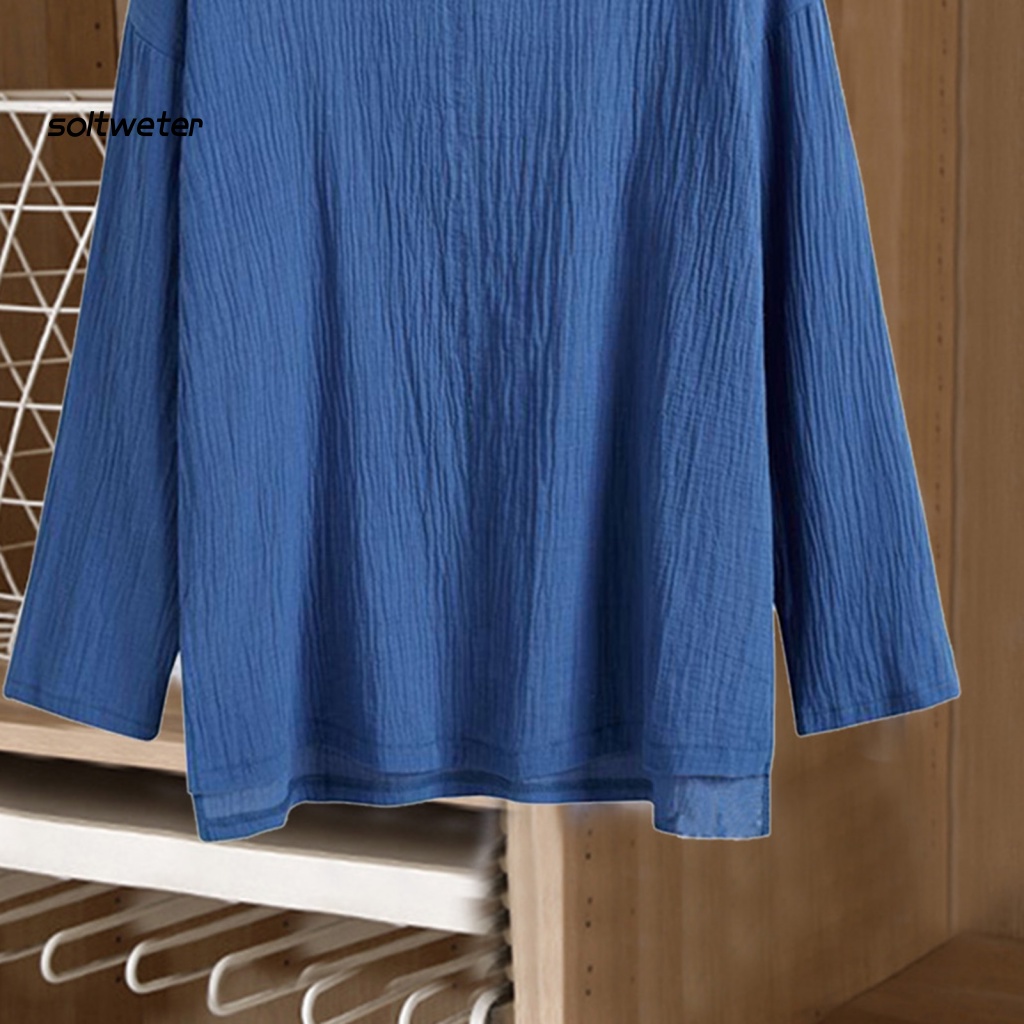 Áo Thun Mỏng Nhẹ Cổ Chữ V Tay Dài Màu Sắc Đơn Giản Thời Trang Cho Nam