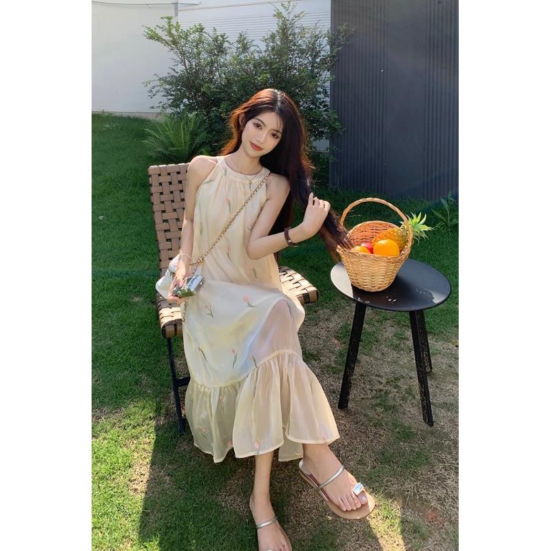 Đầm Hai Dây Dáng Rộng Thêu Hoa Phong Cách Pháp Cổ Điển Thời Trang Cho Nữ 6.3