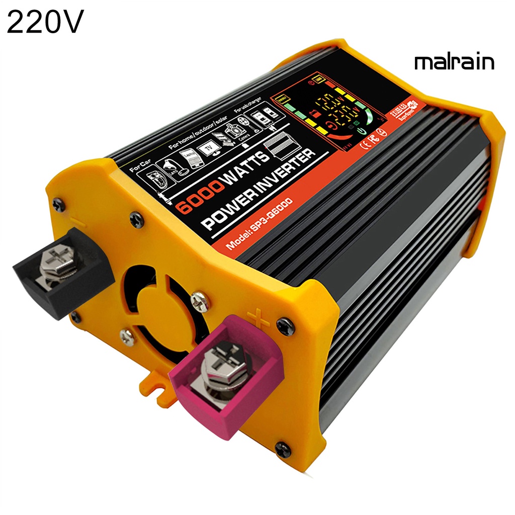 Thiết Bị Chuyển Đổi Nguồn Điện DC12V Sang AC220V / 110V Hai Cổng USB MAL- 6000W