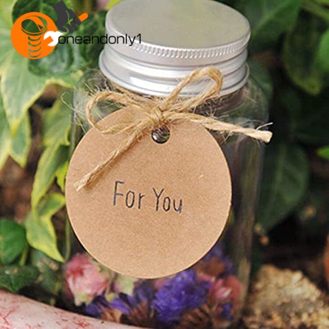 Set 100 Thẻ Giấy Tròn 6cm 20m Dùng Để Trang Trí Tiệc Cưới / Sinh Nhật / Giáng Sinh Diy