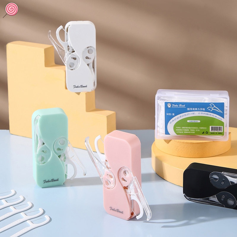 Hộp Đựng Chỉ Nha Khoa Tự Động Bằng Nhựa Tiện Dụng Mang Theo Du Lịch Cắm Trại HSU