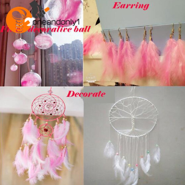 Set 50 Lông Vũ 4-6 Inches10-15cm Nhiều Màu Sắc Dùng Trang Trí