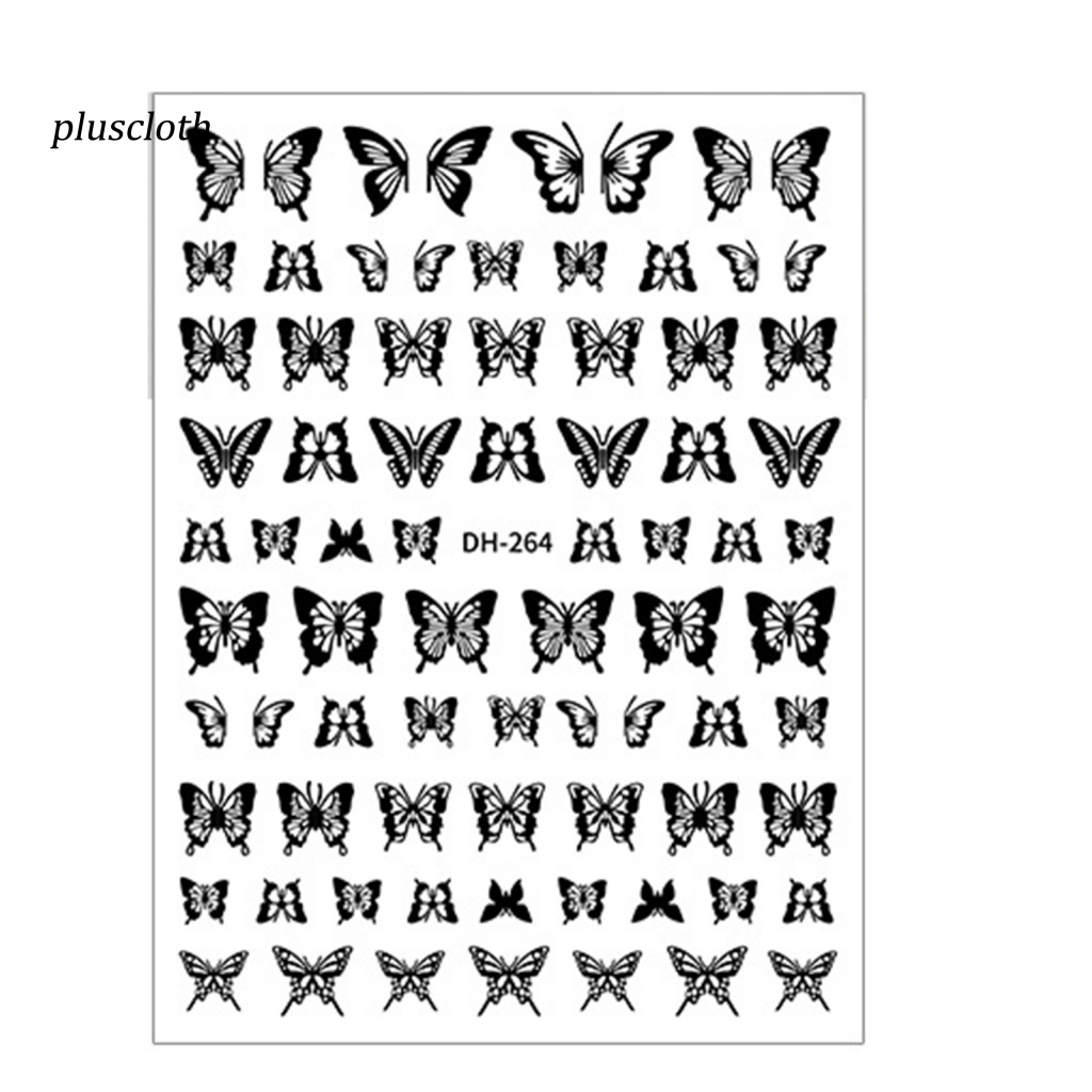 Miếng Dán Trang Trí Móng Tay Hình Bướm Tinh Tế Dành Cho Nữ
