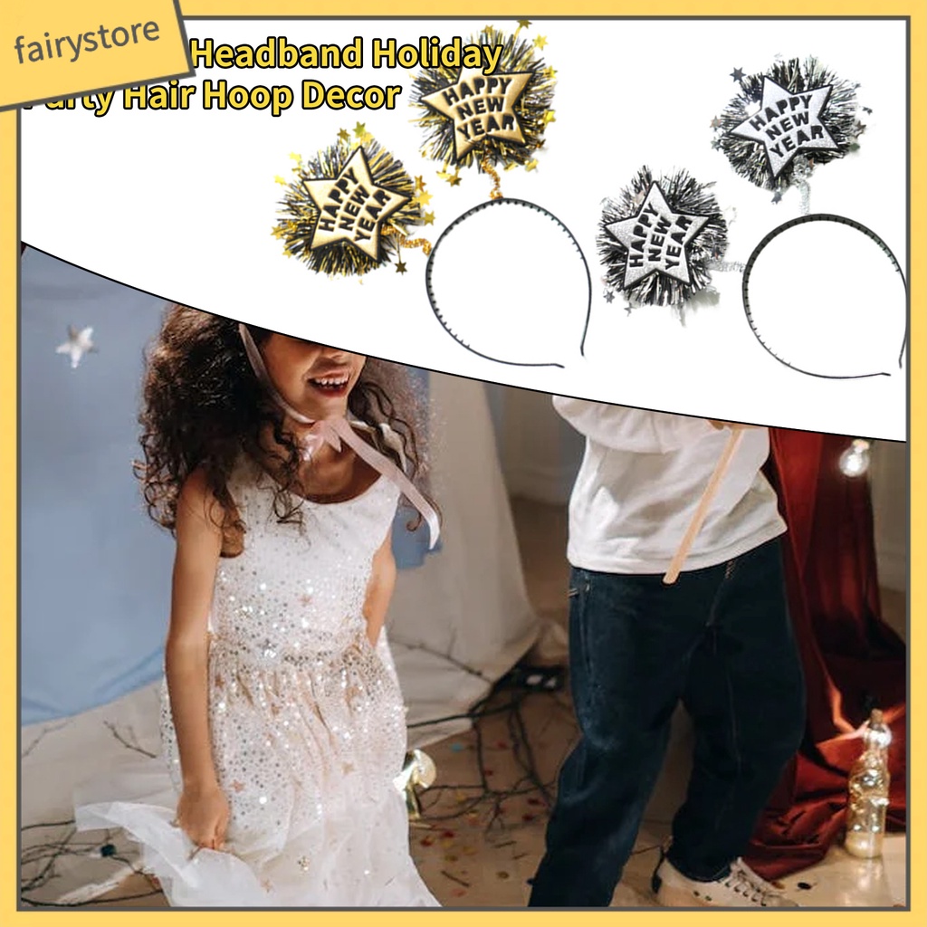 Băng Đô Cài Tóc Co Giãn Siêu Nhẹ Màu Sắc Tươi Sáng Không Phai Trang Trí Tiệc Mừng Năm Mới