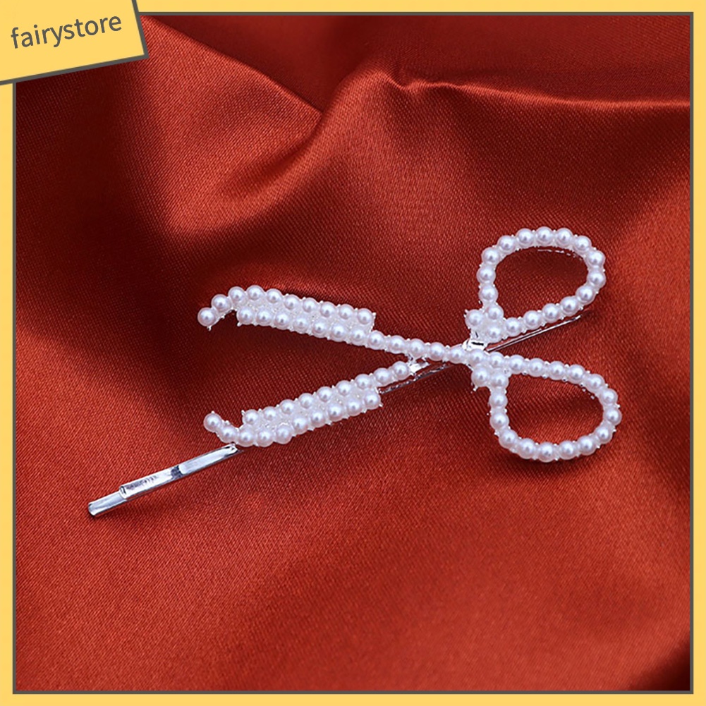 Set 2 Kẹp Tóc Hình Cây Kéo Đính Đá Thời Trang Cho Nữ