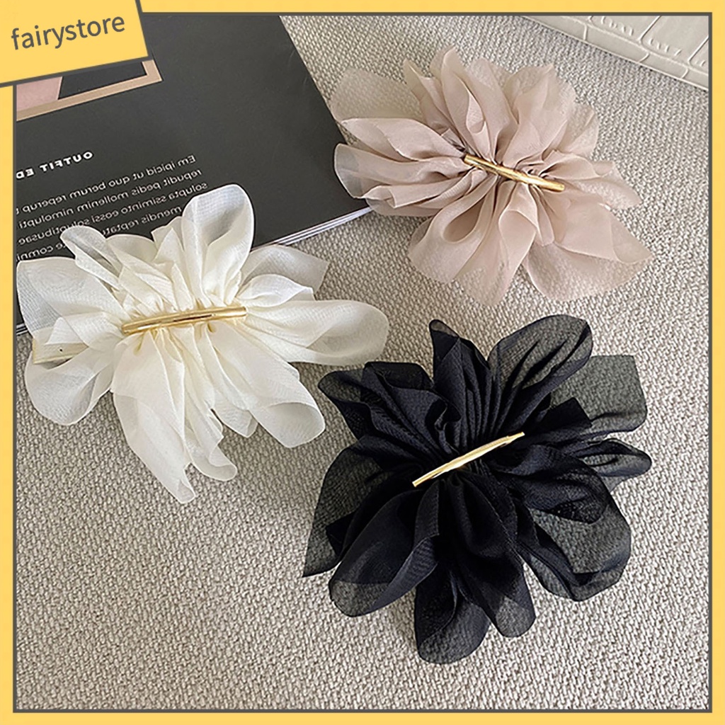 Kẹp Tóc Hình Hoa Lớn Không Trơn Cho Bé Gái
