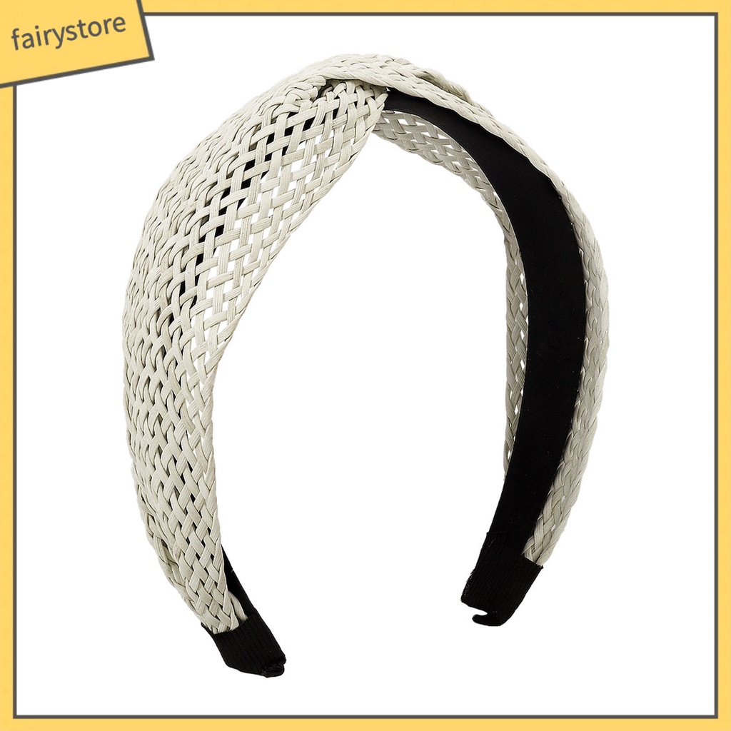 Băng Đô Bện Dây Màu Trơn Chống Rơi Phong Cách Bohemian Dành Cho Nữ
