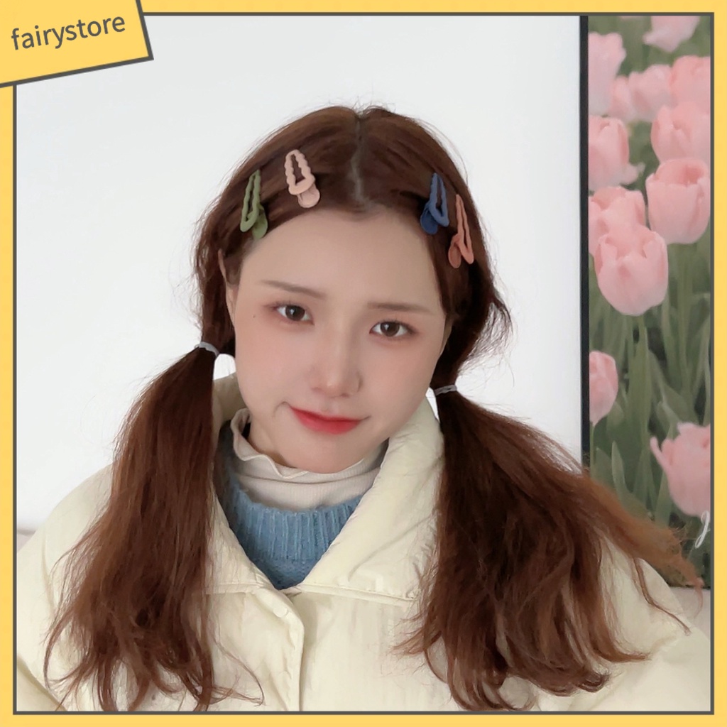 Set 2 Kẹp Tóc Màu Trơn Co Giãn Chống Trượt Trọng Lượng Nhẹ Dành Cho Nữ