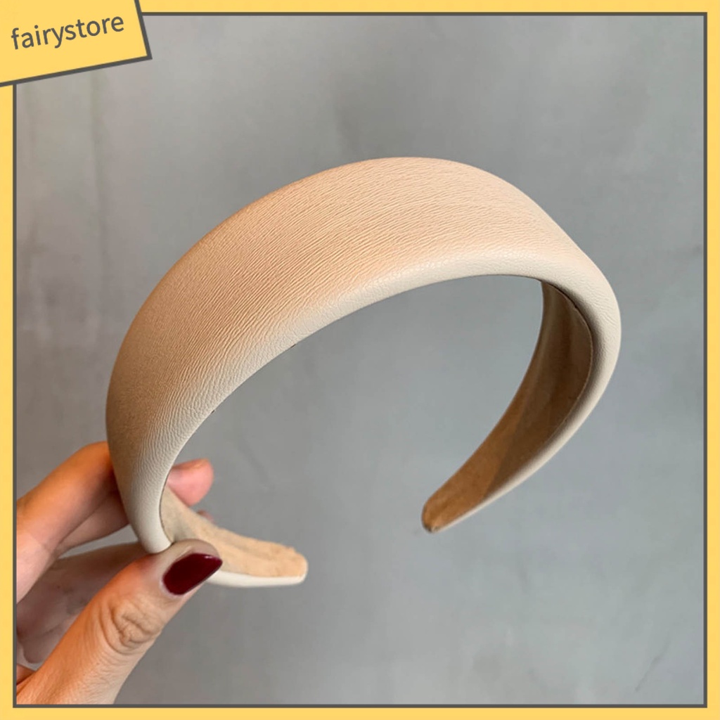 Băng Đô Cài Tóc Dày Dặn Màu Trơn Không Dễ Trượt Trọng Lượng Nhẹ Phong Cách Cổ Điển Cho Nữ