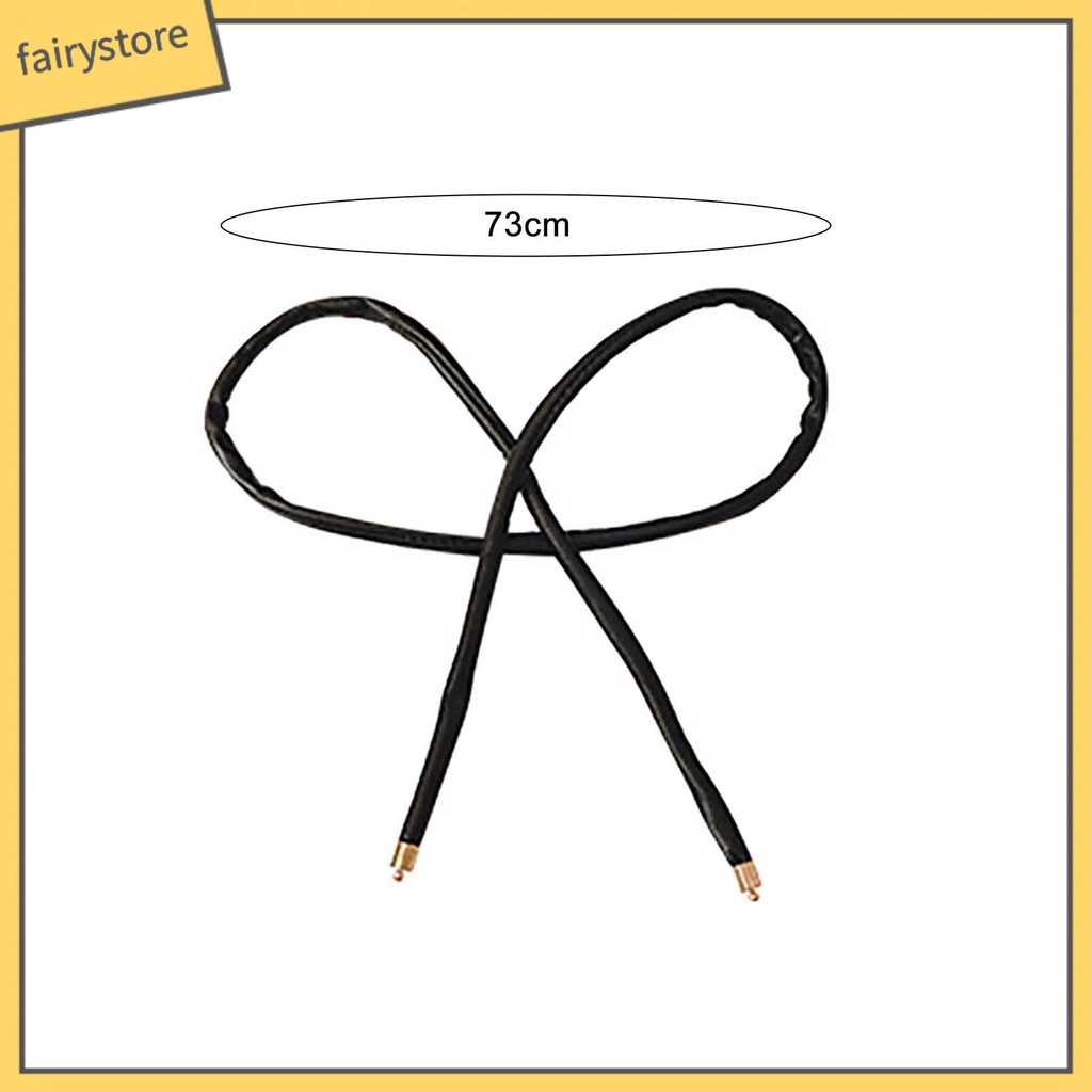 Dây Buộc Tóc Đuôi Ngựa Giả Da Dài Linh Hoạt Có Thể Gập Lại