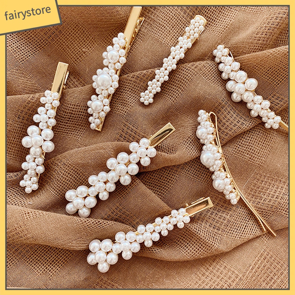 1 / 2 Kẹp Tóc Đính Ngọc Trai Giả Thời Trang Nữ