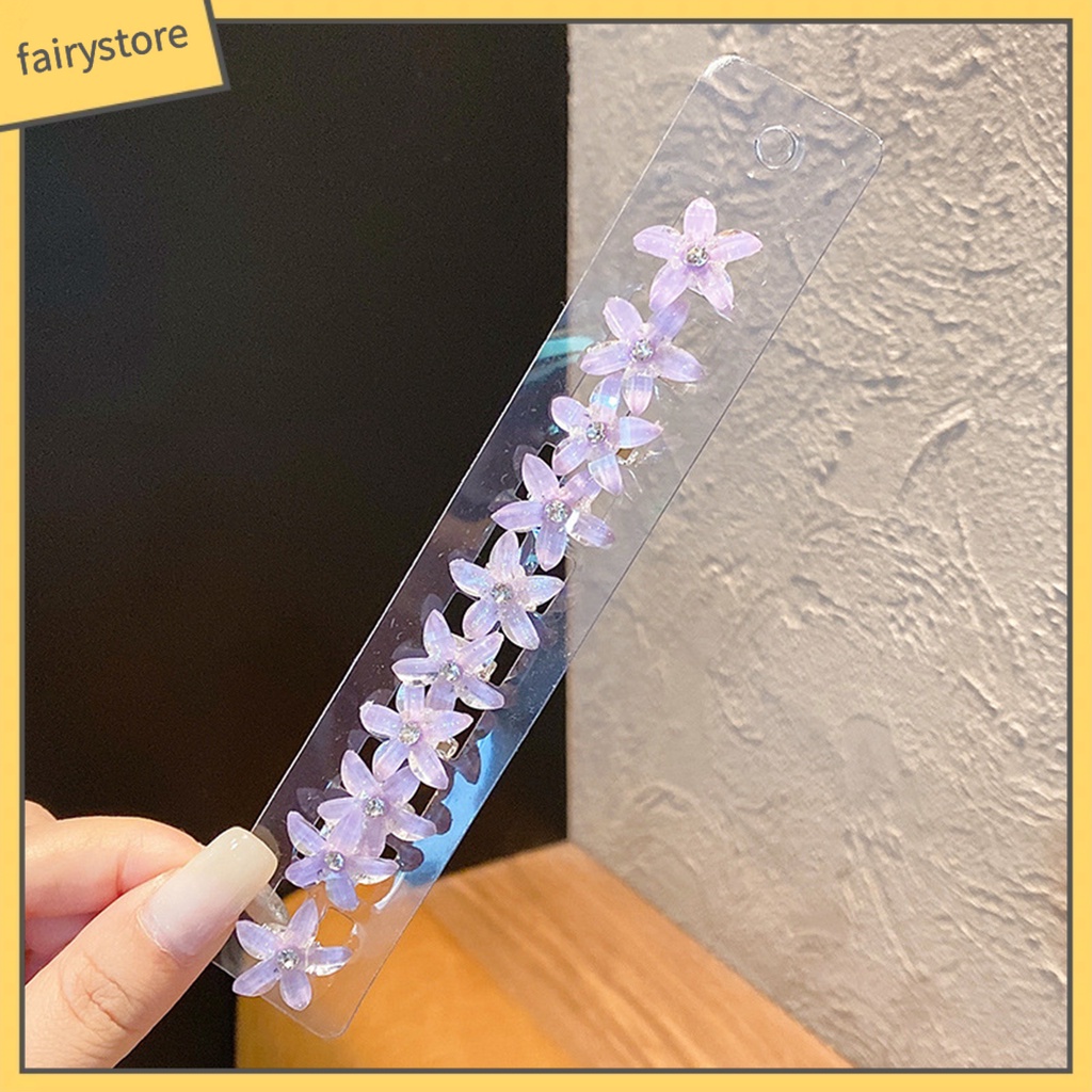 Set 10 Kẹp Tóc Mini Chống Trượt Màu Sắc Đơn Giản Hình Bông Hoa Xinh Xắn