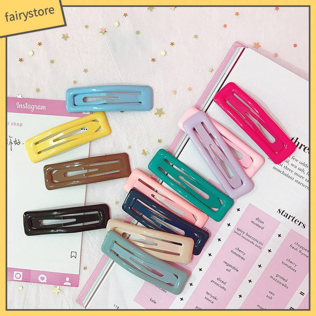 Kẹp Tóc Dạng Bấm Màu Kẹo Thời Trang Cho Nữ