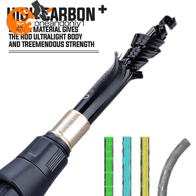 Cần Câu Cá Bằng Sợi Carbon Siêu Nhẹ Siêu Ngắn 1.8 / 2.1 / 2.4