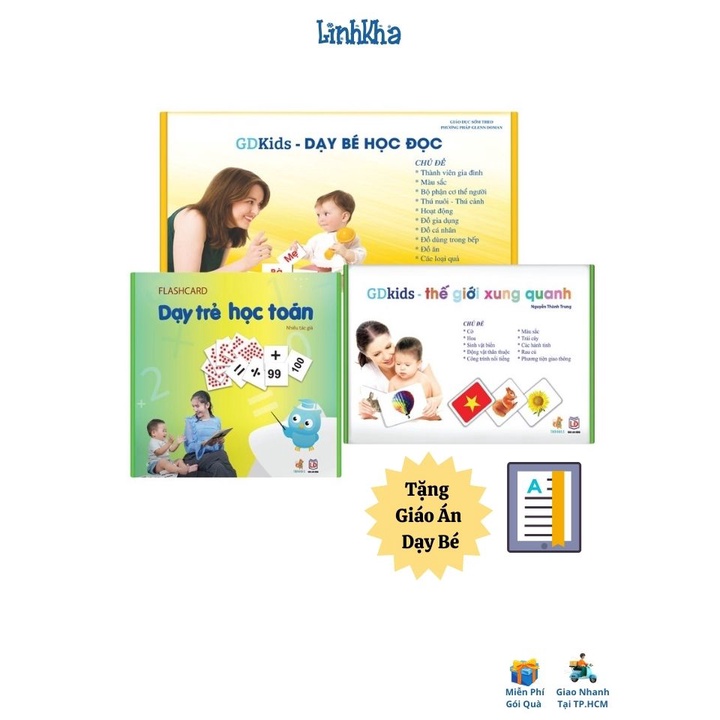 Flashcard Combo 3 Bộ Cơ Bản Kết Hợp 259 Thẻ Học Thông Minh Cho Bé - Glenn Doman TN Books