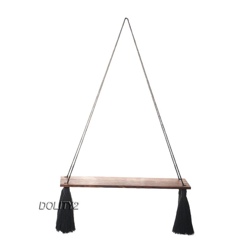 [Dolity2] Kệ Gỗ Dệt Treo Tường Trang Trí Phòng Ngủ Phong Cách Boho