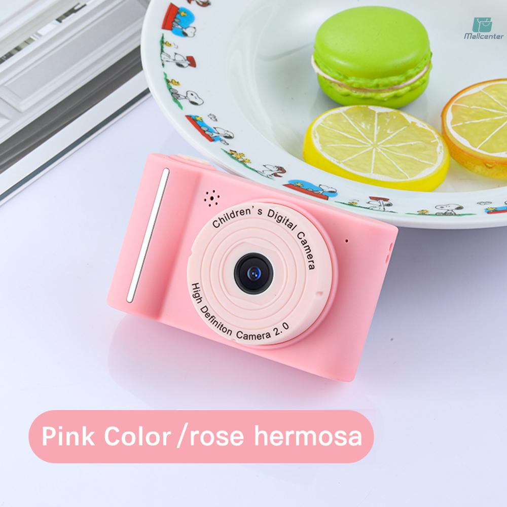 1080P Mini Kids Digital Camera Digital Video Camera for Kids Dual Lens 2.0 Inch IPS Screen Built-in Battery Cute Photo Frames Interesting Games with Neck Strap Birthday Christmas Gift for Boys Girls