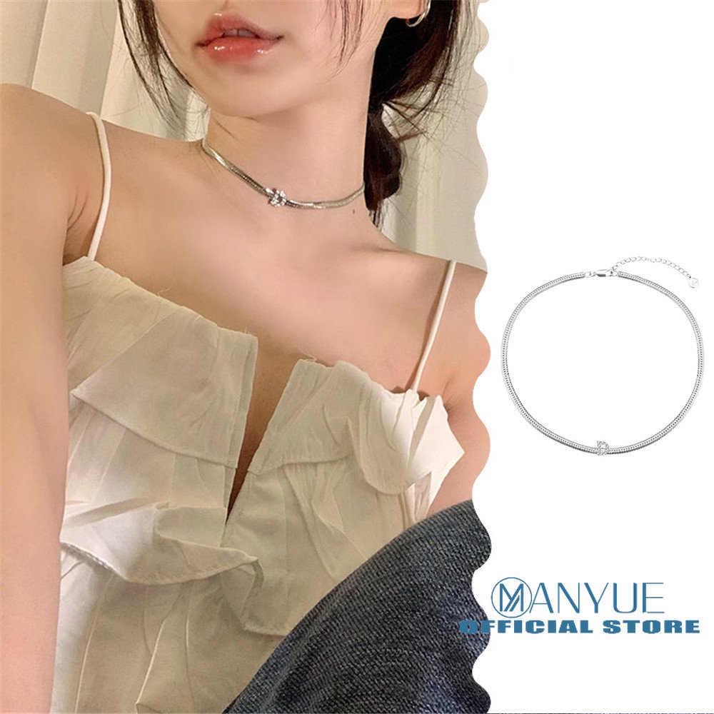 Vòng Cổ Choker Hình Xương Rắn Đính Đá Phong Cách Vintage Hàn Quốc