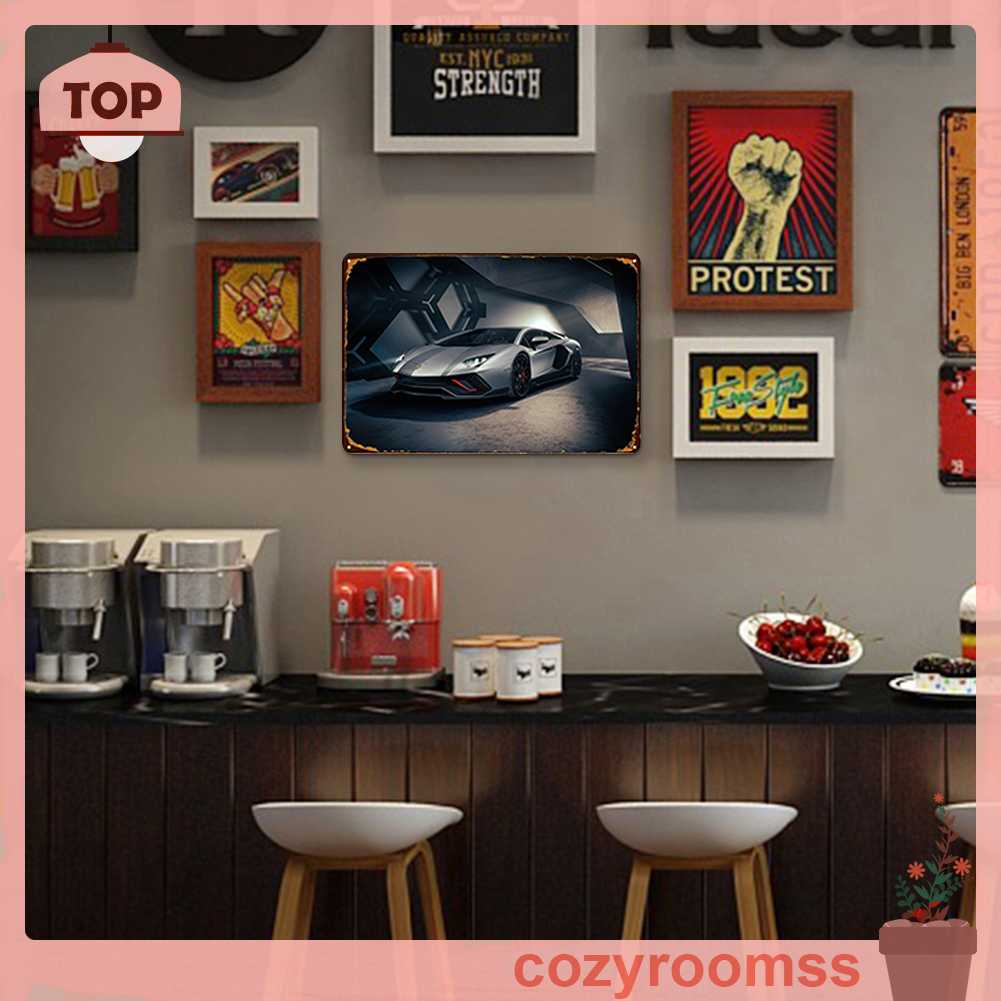 Bảng Kim Loại Hình Chữ Nhật Dùng Trang Trí Quán Bar / Nhà Cửa Phong Cách Vintage