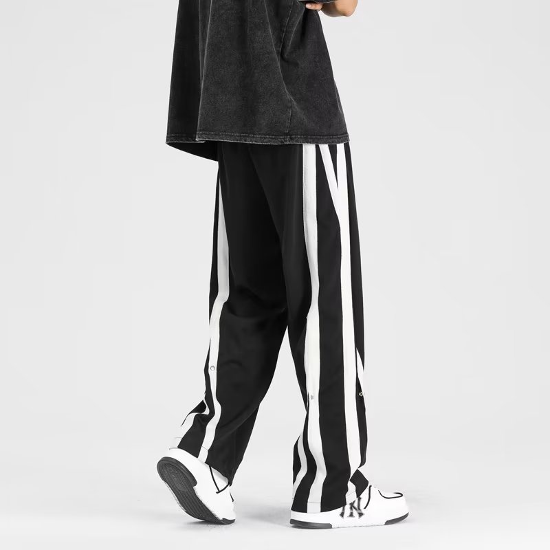 Quần Thể Thao Lưng Cao Dáng Rộng Họa Tiết Kẻ Sọc Thời Trang Mùa Hè Trẻ Trung Cho Nam