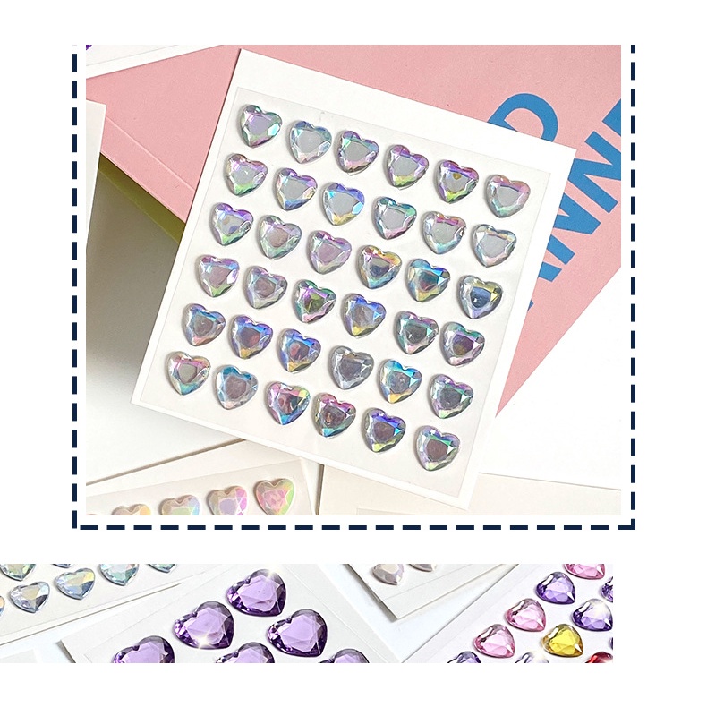 Dễ Thương Nhãn Dán 3d Hình Trái Tim Xinh Xắn