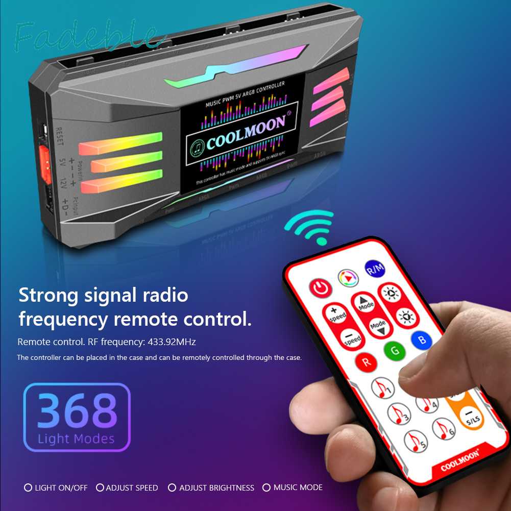 Bộ Điều Khiển CoolMoon ARGB 4 Pin PWM 5V 3 Pin Cho Vỏ Khung Gầm PC