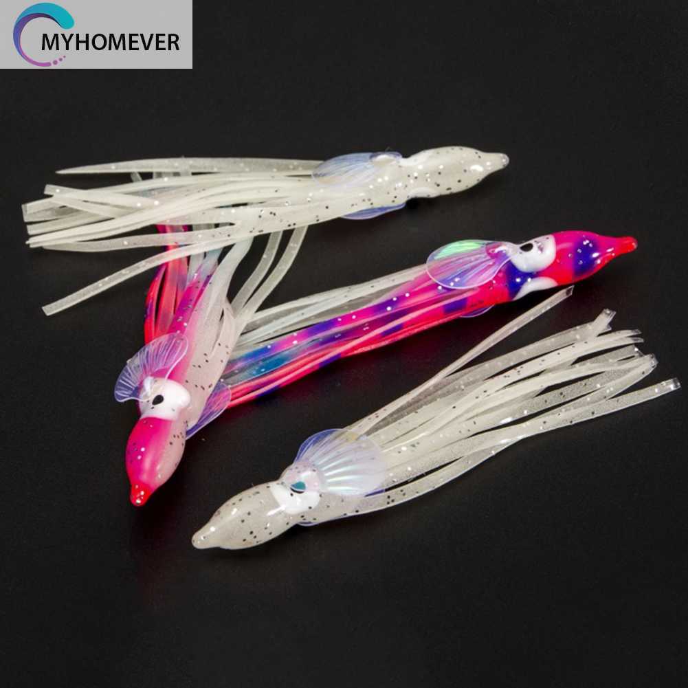 Bộ 10 Mồi Câu Giả Hình Bạch Tuộc Mềm 5cm 6cm 10cm