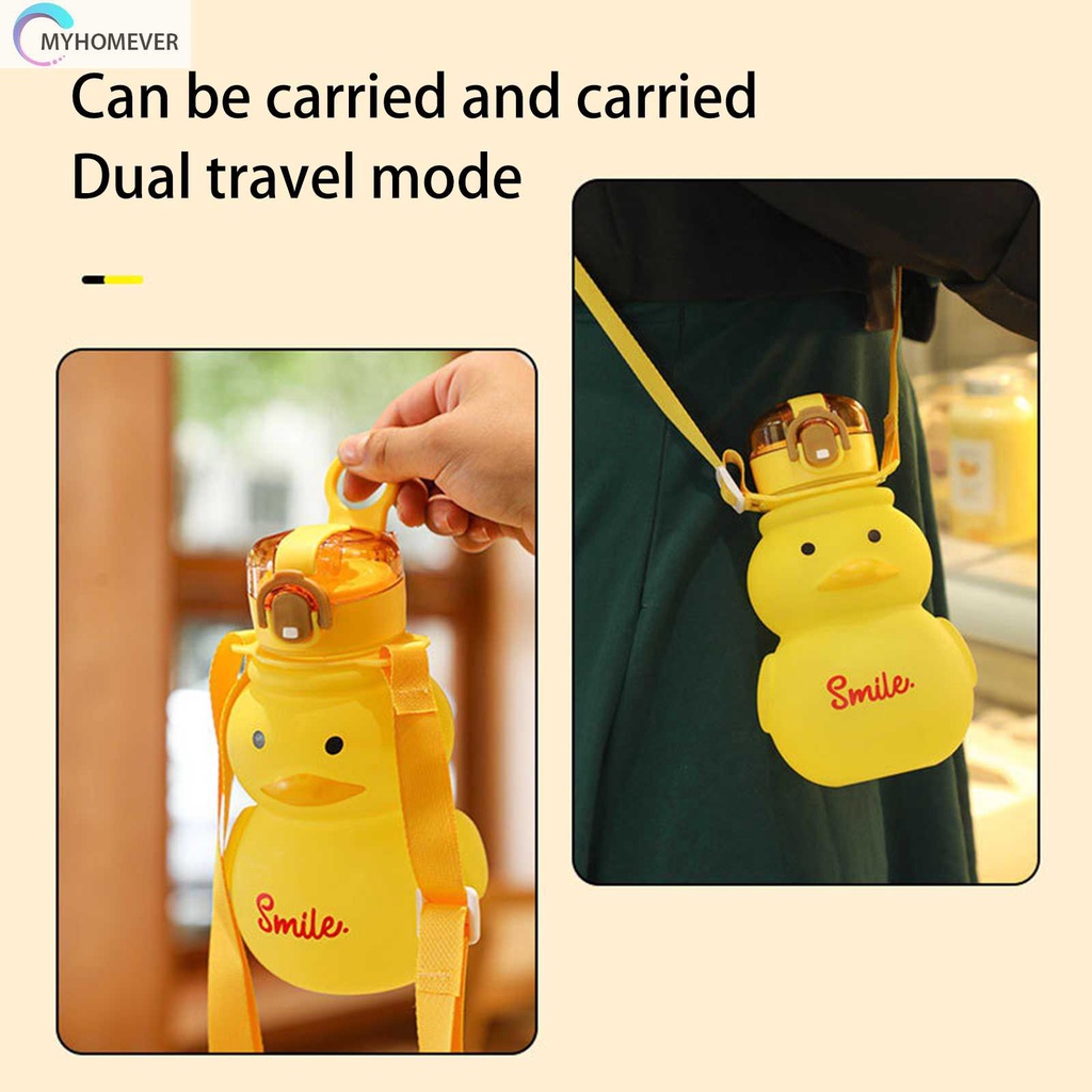 Bình Nước Thể Thao 650ml Hình Vịt Dễ Thương