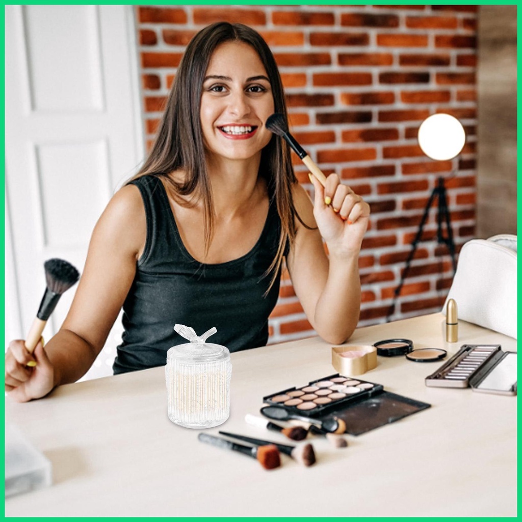 Hộp Đựng Đồ Dùng Bằng Kính Dập Nổi Họa Tiết Cổ Điển Có Nắp Đậy Sắp Xếp Gọn Gàng Cho jiwvn