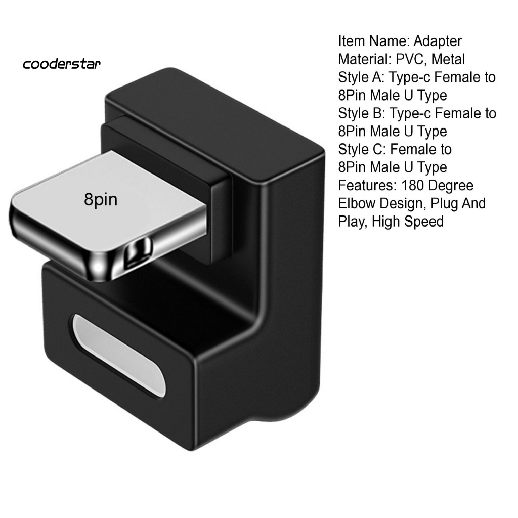 Bộ Chuyển Đổi Sạc Nhanh Không Dây Tốc Độ Cao 8 Pin Sang Type-C Cho Điện Thoại