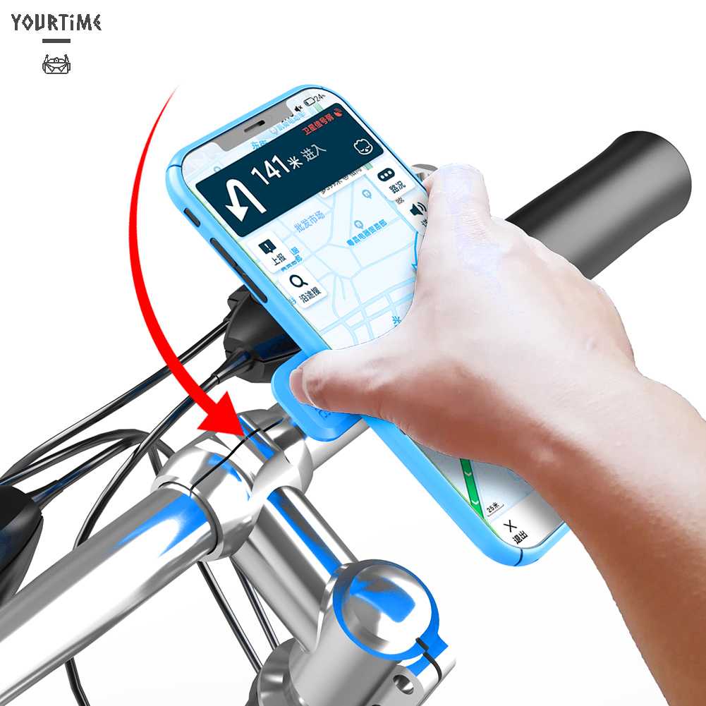 Giá Đỡ Điện Thoại Di Động Hấp Thụ Sốc Gắn Tay Lái Xe Đạp