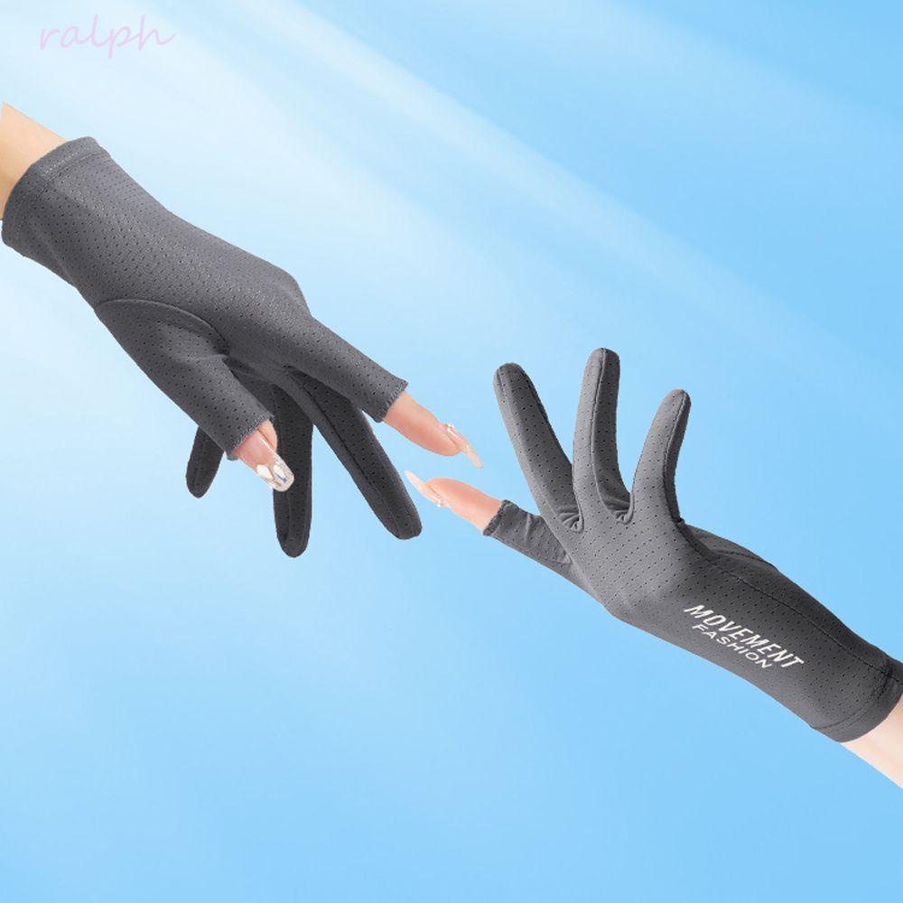 Găng Tay Lái Xe Mềm Mại Thoáng Khí In Chữ Đơn Giản Cho Nữ