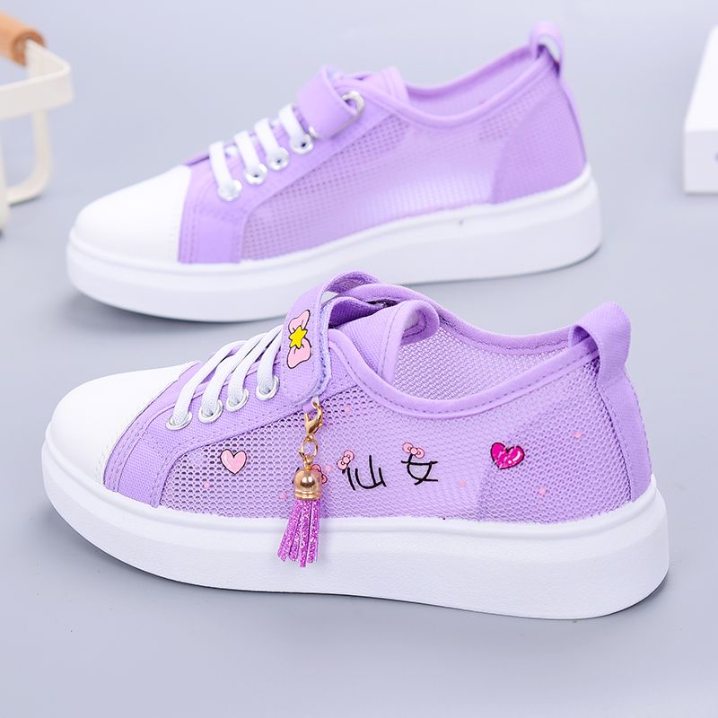Giày Thể Thao Vải Canvas Phối Lưới Thoáng Khí Phong Cách Mới 2023 BG72 Cho Bé Gái